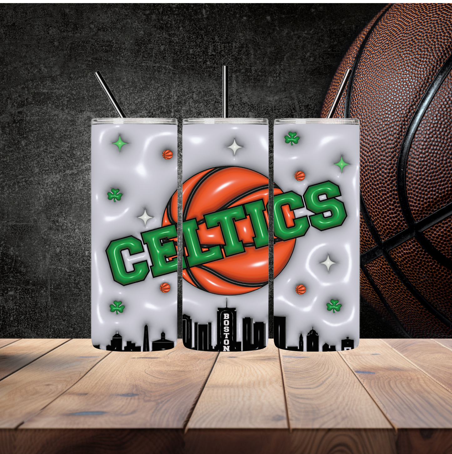 “Boston Celtics” Inflated Tumbler