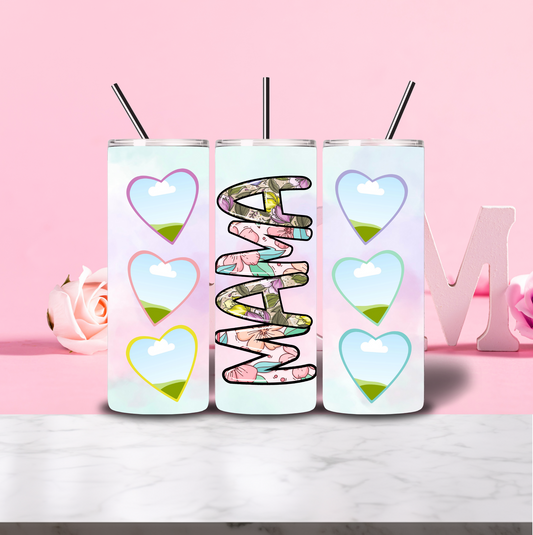 “Sky Heart Mom” Photo Tumbler