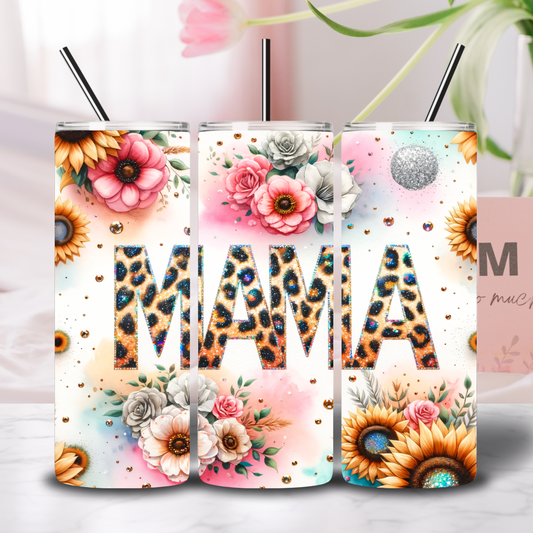 "Floral Mom" Tumbler