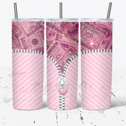"Pretty Money Zip" Tumblers