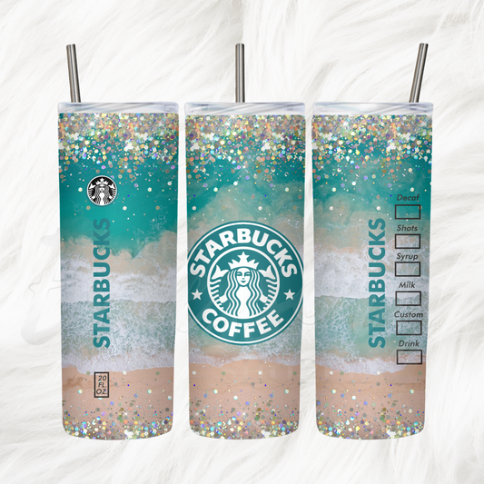 "Beach Time" StarbucXs Tumbler