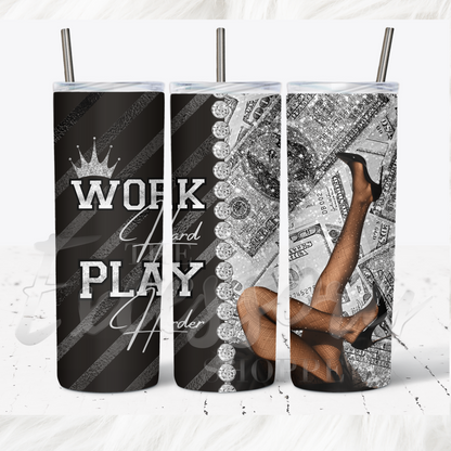 "Play Hard" Tumbler