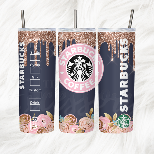 "Rose Drip" StarbucXs Tumbler