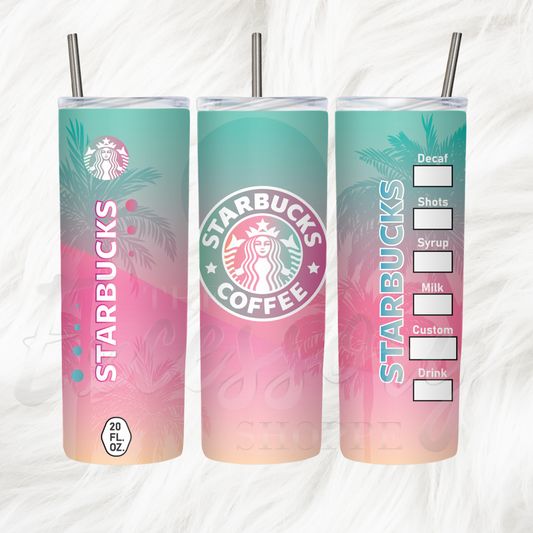 "SummerTime" Starbucxs Tumbler