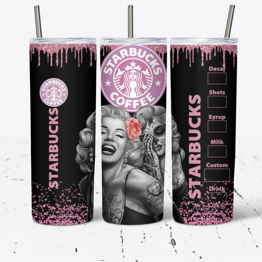 "Marilyn Pink" StarbucXs Tumbler